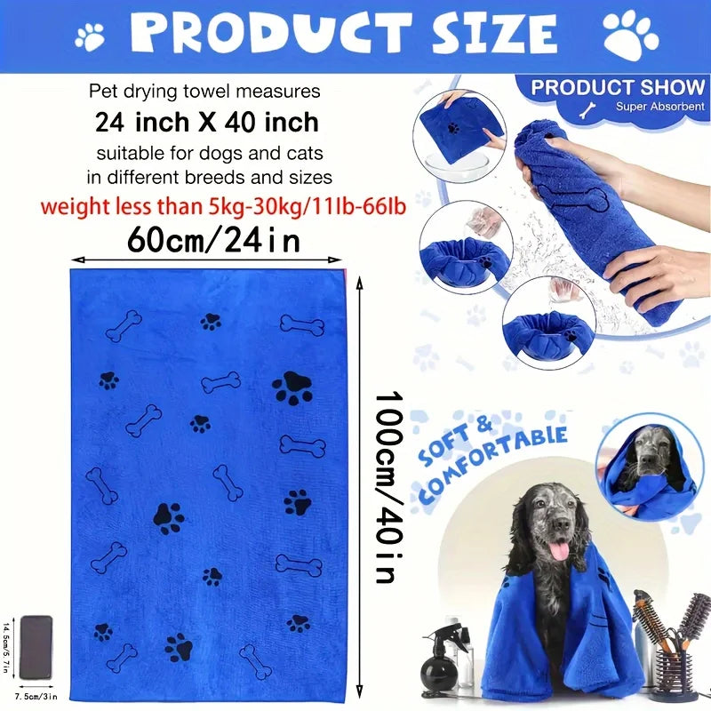 Pet Towel, Puppy Microfiber Quick-drying