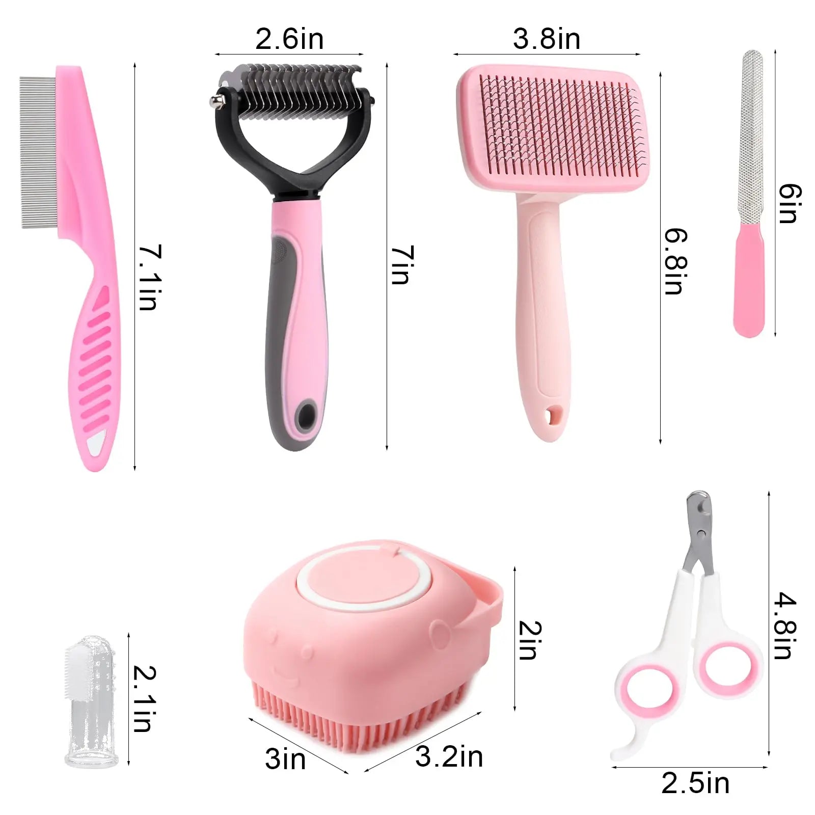 dog brush grooming and self-cleaning set,